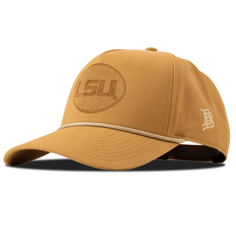 Louisiana State University "LSU Stamped" Curved Canvas 5 Panel Rope Wheat