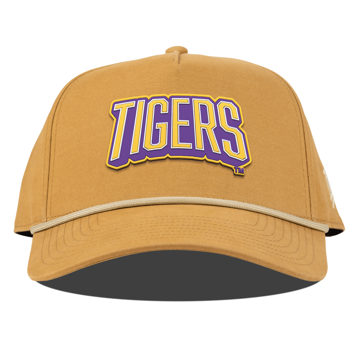 Louisiana State University "LSU Tigers Block" Curved Canvas 5 Panel Rope Wheat