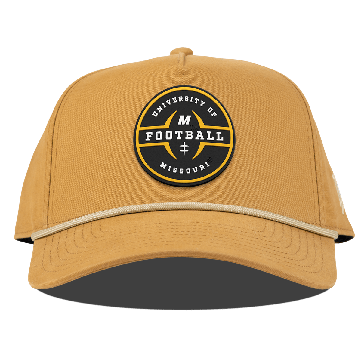 University of Missouri "Mizzou Football" Curved Canvas 5 Panel Rope Wheat