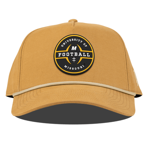 University of Missouri "Mizzou Football" Curved Canvas 5 Panel Rope Wheat