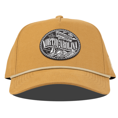 North Carolina Traveler Curved Canvas 5 Panel Rope Wheat