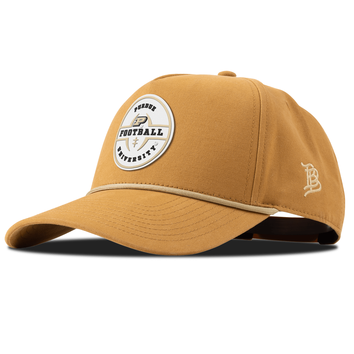 Purdue University "Purdue Football Legacy" Curved Canvas 5 Panel Rope Wheat