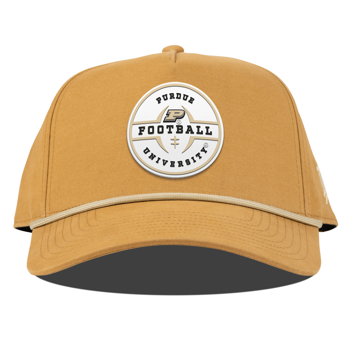 Purdue University "Purdue Football Legacy" Curved Canvas 5 Panel Rope Wheat