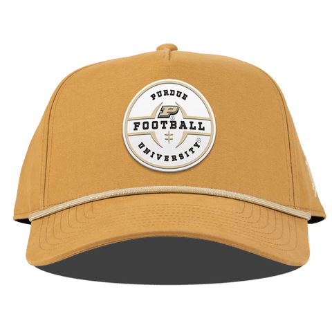Purdue University "Purdue Football Legacy" Curved Canvas 5 Panel Rope Wheat