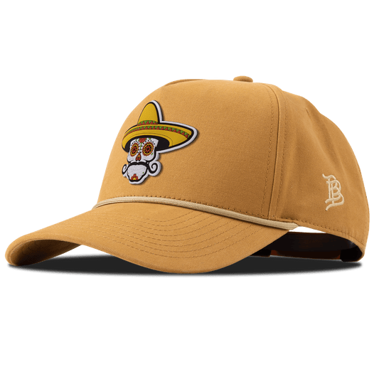 Sombrero Skull PVC Canvas 5 Panel Rope Wheat