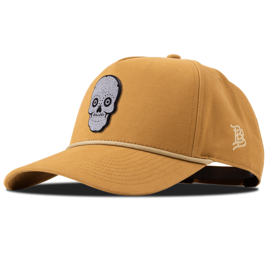 Sugar Skull PVC Canvas 5 Panel Rope Wheat