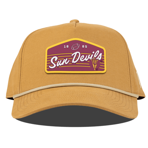 Arizona State University "Sun Devils Football" Curved Canvas 5 Panel Rope Wheat