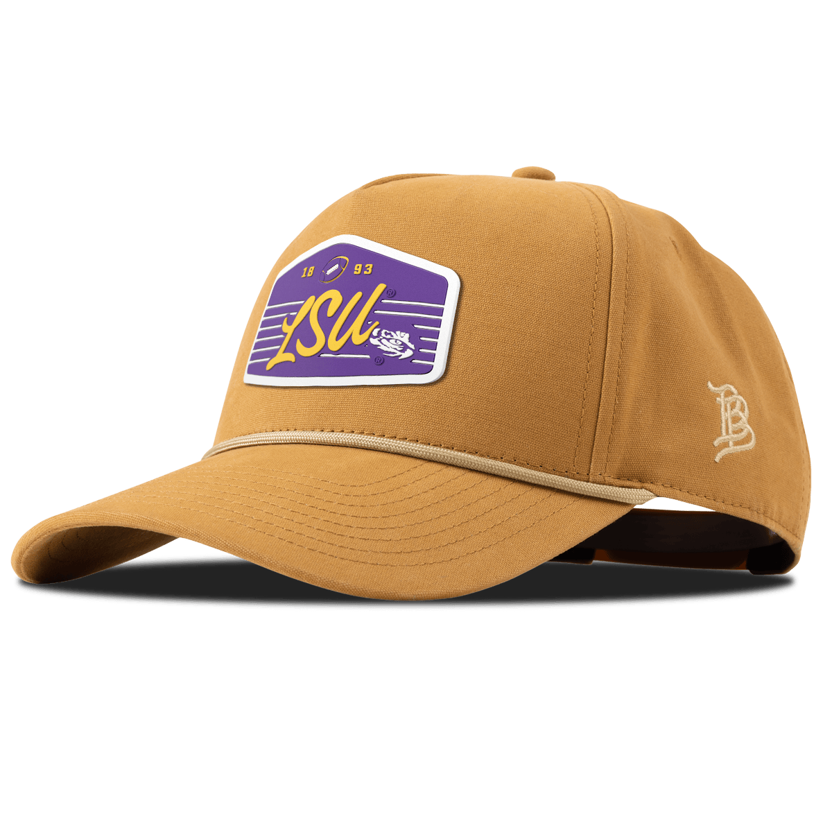 Louisiana State University "Tigers Football" Curved Canvas 5 Panel Rope Wheat