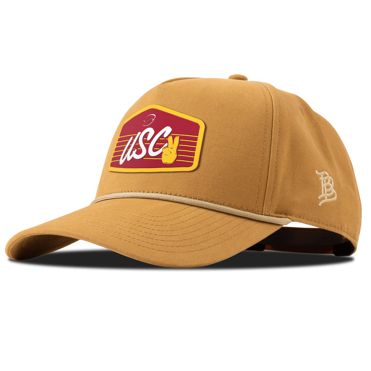 University of Southern California "Trojans Football" Curved Canvas 5 Panel Rope Wheat