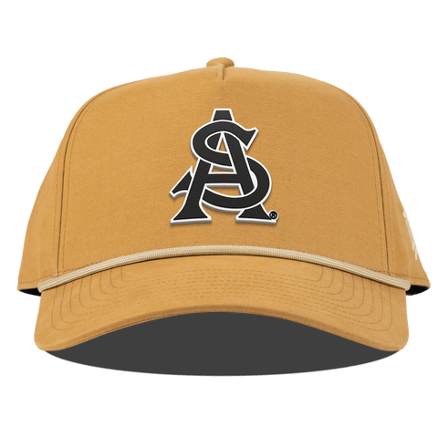 Arizona State University "Vintage ASU Team Logo" Curved Canvas 5 Panel Rope Wheat