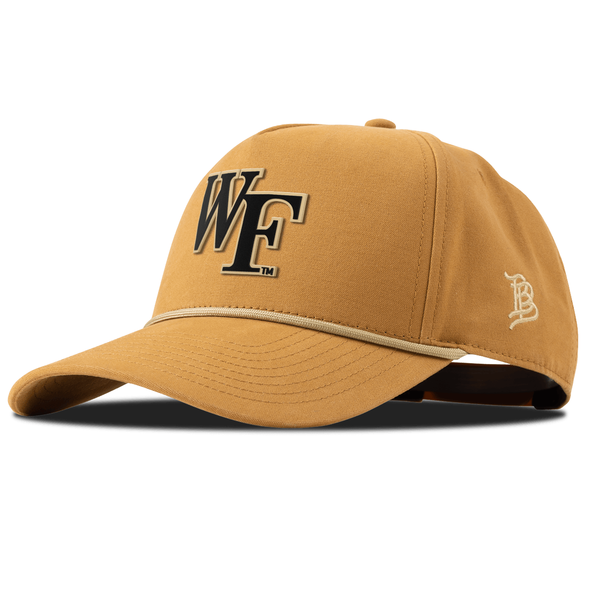 Wake Forest University "Wake Forest Block" Curved Canvas 5 Panel Rope Wheat