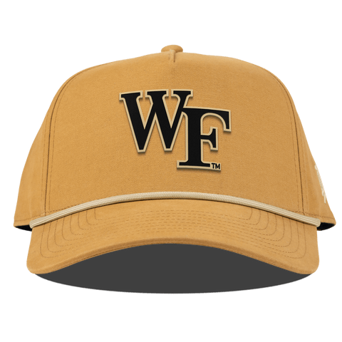 Wake Forest University "Wake Forest Block" Curved Canvas 5 Panel Rope Wheat