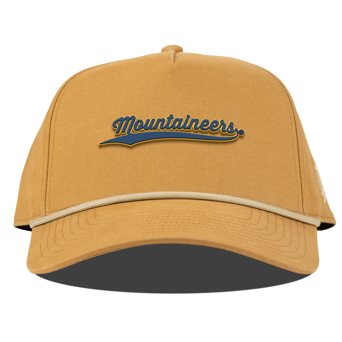 West Virginia University "West Virginia Mountaineers Script" Curved Canvas 5 Panel Rope Wheat