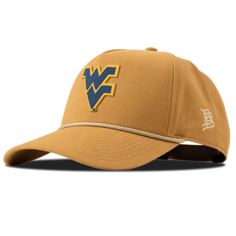 West Virginia University "West Virginia Team Logo" Curved Canvas 5 Panel Rope Wheat