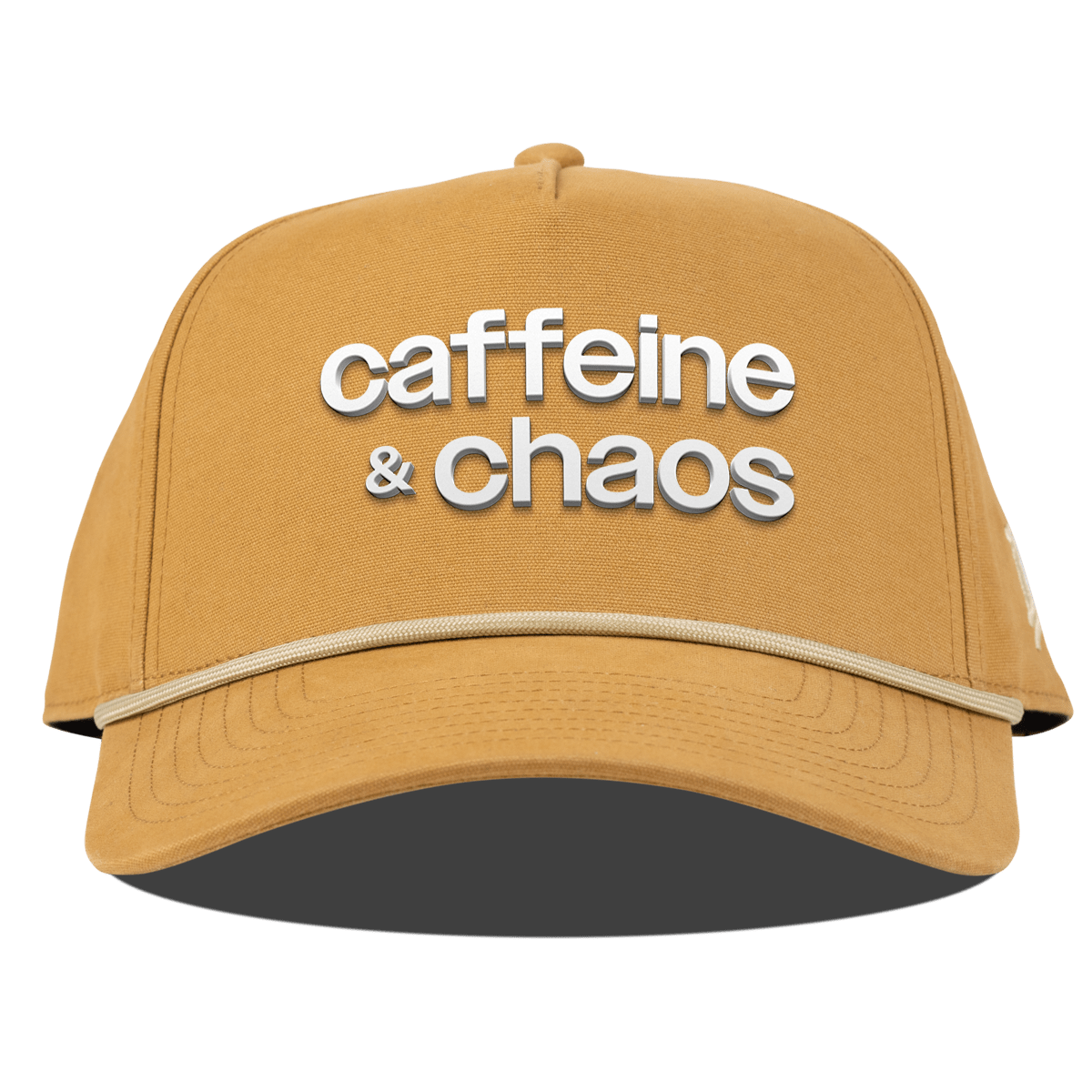 Caffeine & Chaos Curved Canvas 5 Panel Rope Wheat