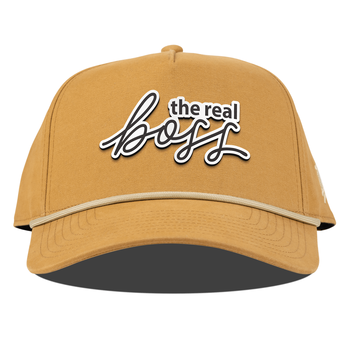 The Real Boss Curved Canvas 5 Panel Rope Wheat