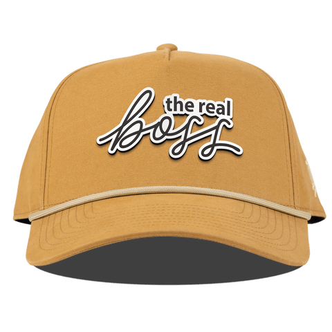 The Real Boss Curved Canvas 5 Panel Rope Wheat
