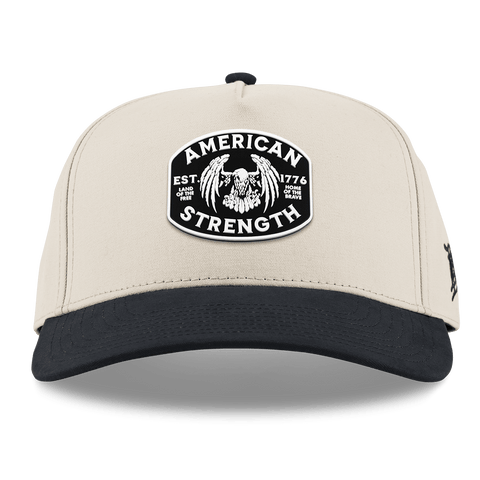 American Strength Curved 5 Panel Canvas Beige/Vintage Black