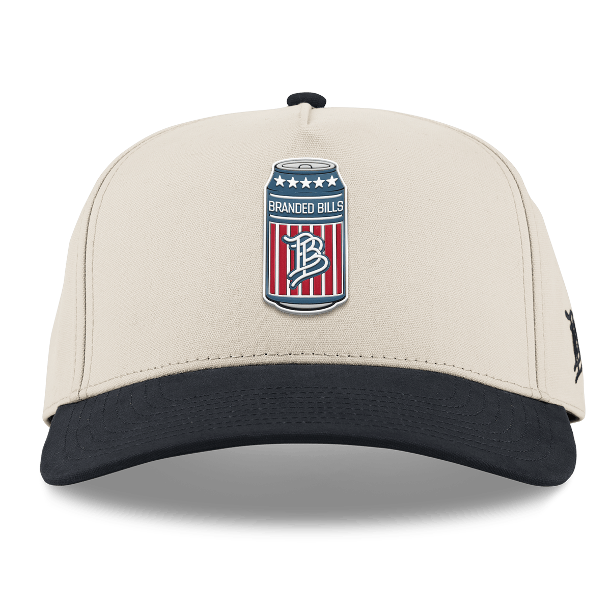 BB Brew Curved 5 Panel Canvas Back Beige/Vintage Black