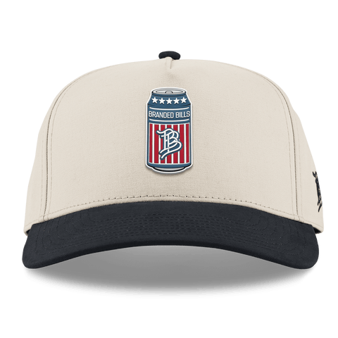 BB Brew Curved 5 Panel Canvas Back Beige/Vintage Black