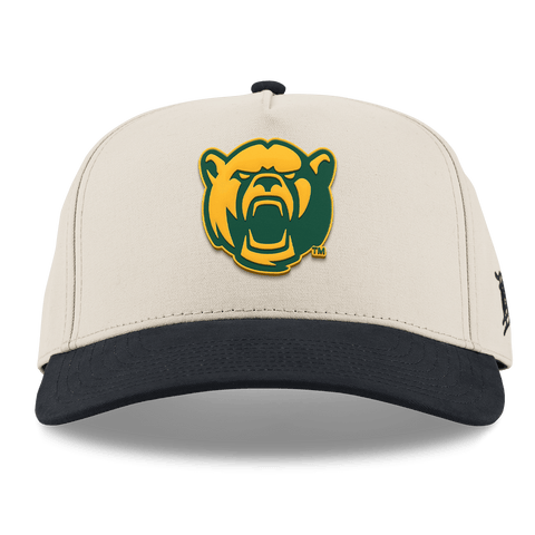 Baylor University "Baylor Bear" Curved 5 Panel Canvas Beige/Vintage Black