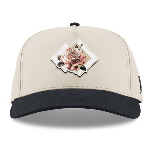 Blush Rose Curved 5 Panel Canvas Beige/Vintage Black