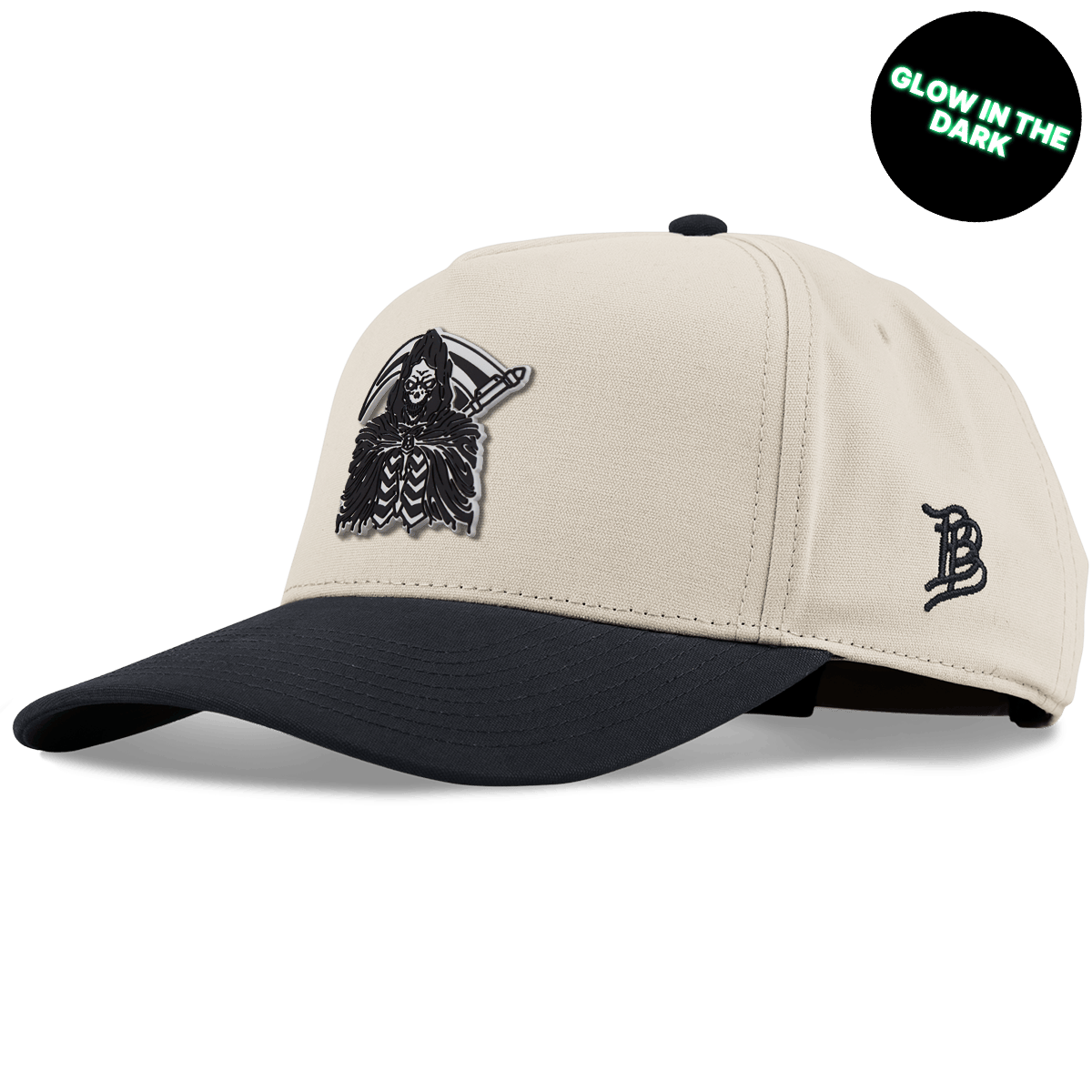 Grim Reaper Glow Curved 5 Panel Canvas Beige/Vintage Black