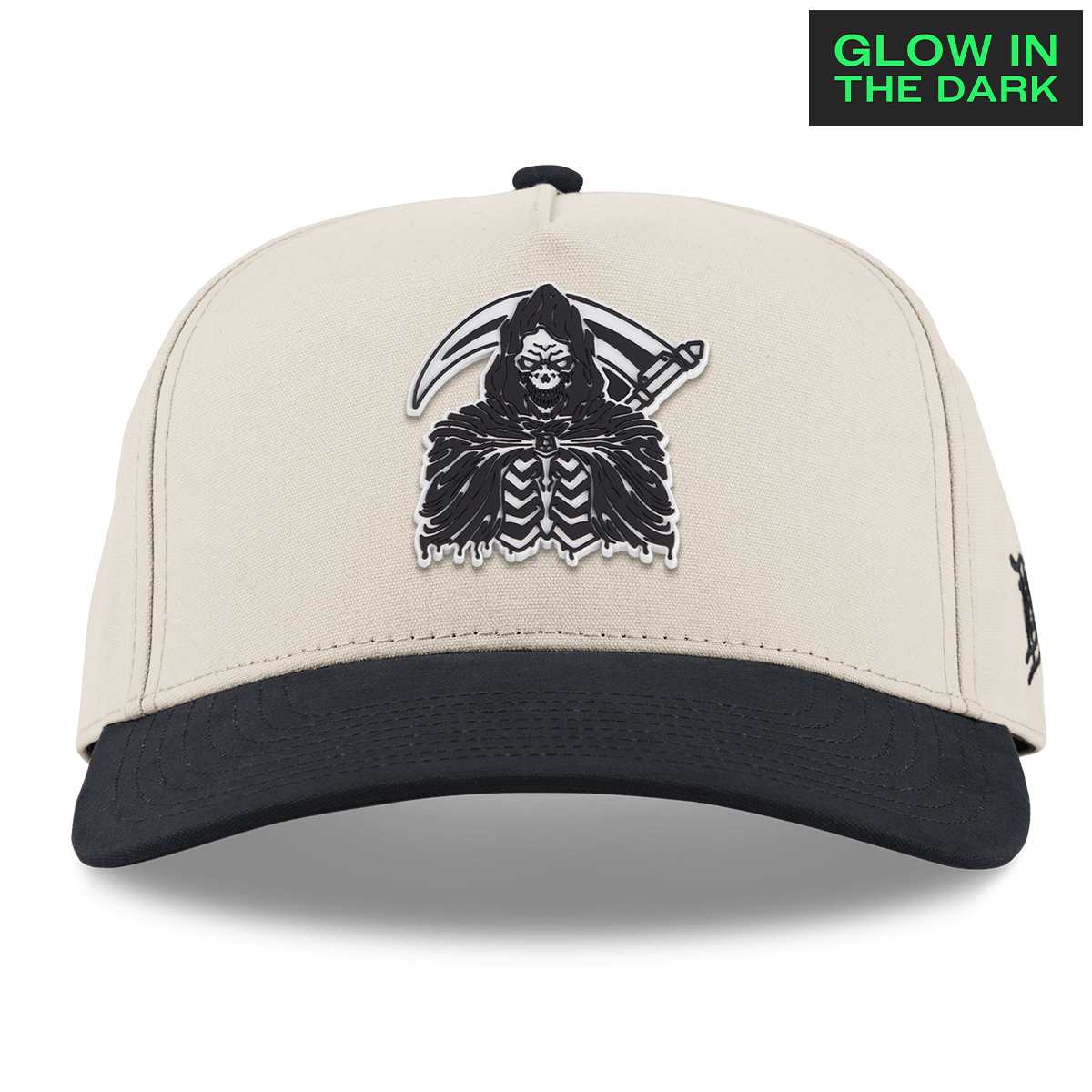 Grim Reaper Glow Curved 5 Panel Canvas Beige/Vintage Black