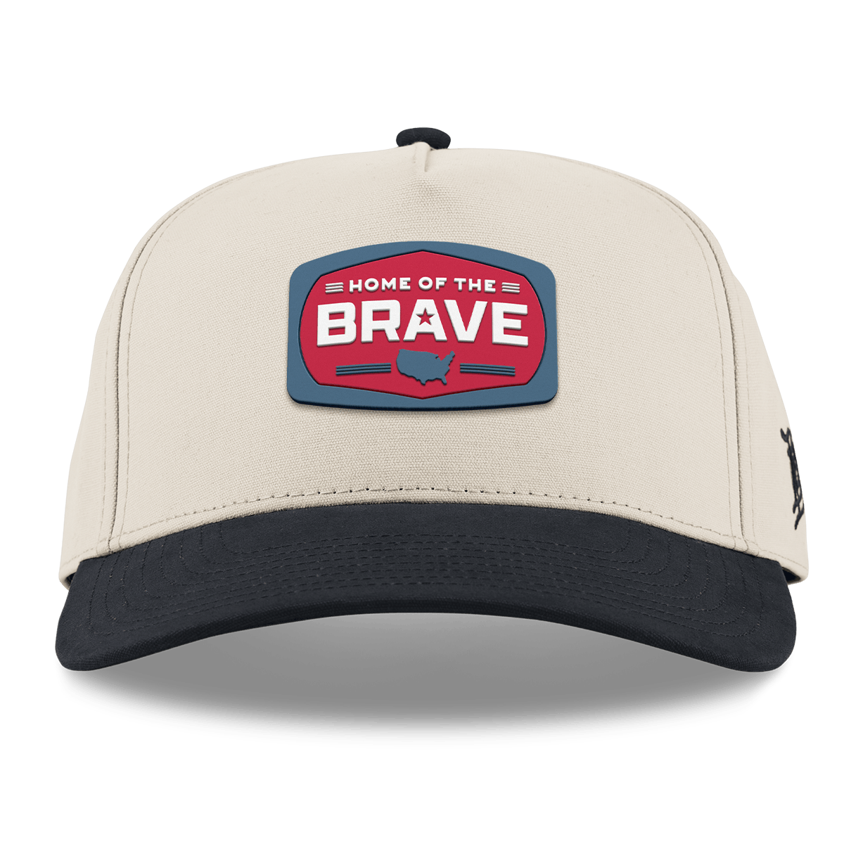 Home of the Brave Curved 5 Panel Canvas Back Beige/Vintage Black