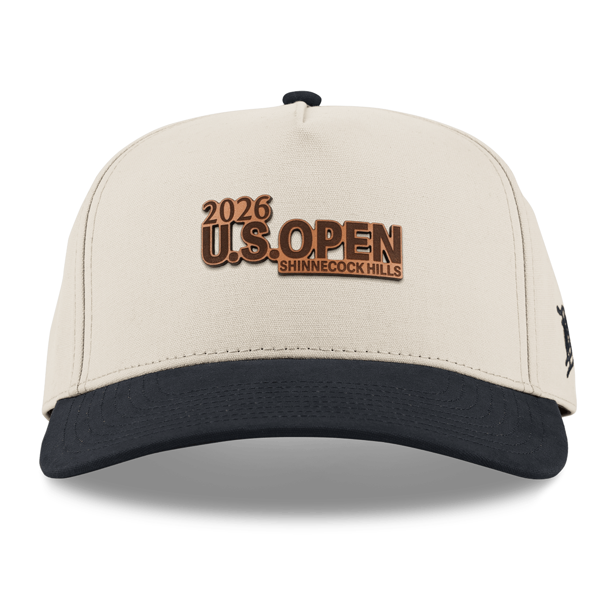 2026 U.S. Open Stacked Curved 5 Panel Canvas Beige/Vintage Black
