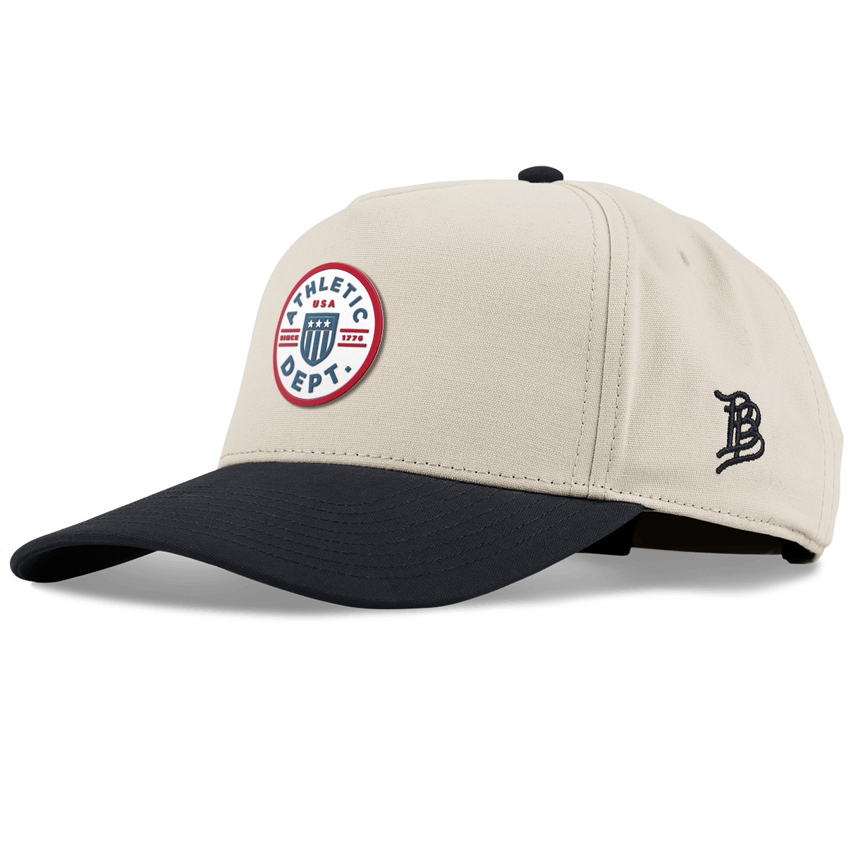 Liberty Letterman Curved 5 Panel Canvas Back Beige/Vintage Black