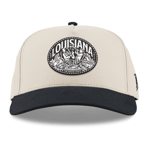 Louisiana Traveler Curved 5 Panel Canvas Beige/Vintage Black