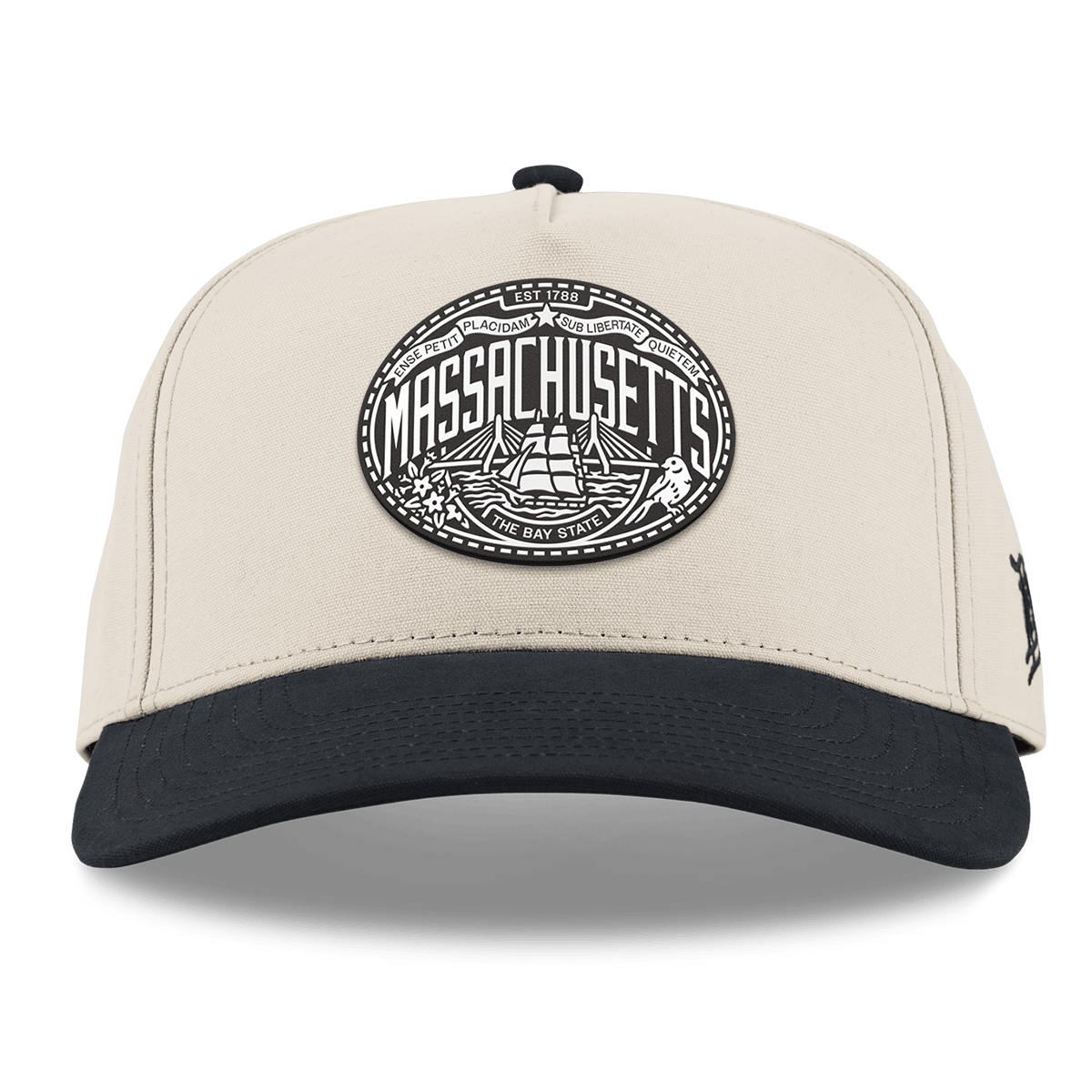 Massachusetts Traveler Curved 5 Panel Canvas Beige/Vintage Black