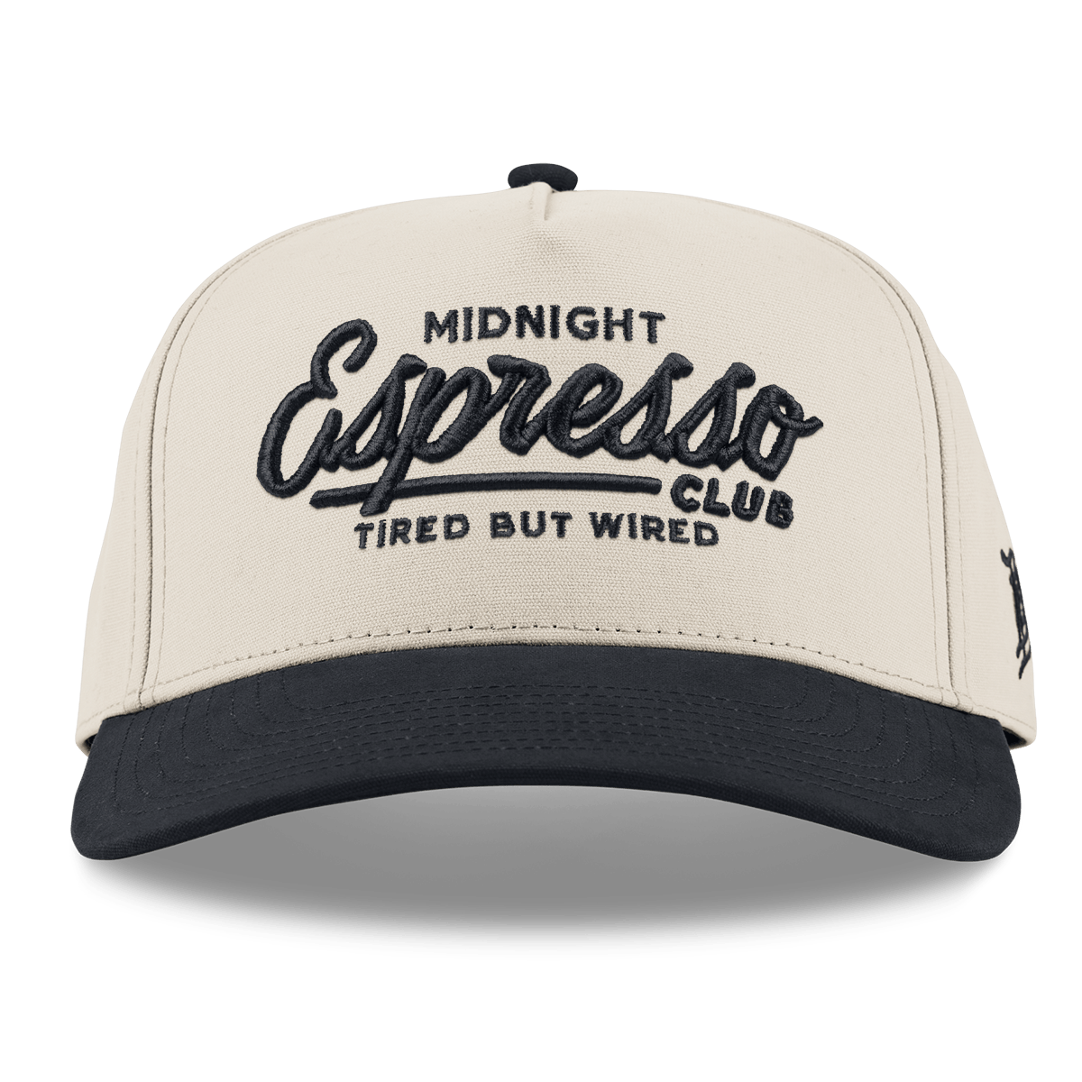Midnight Espresso Club Curved 5 Panel Canvas Beige/Vintage Black
