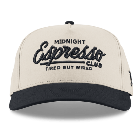 Midnight Espresso Club Curved 5 Panel Canvas Beige/Vintage Black