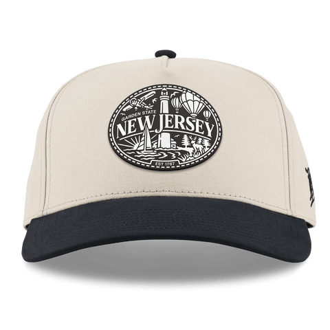 New Jersey Traveler Curved 5 Panel Canvas Beige/Vintage Black