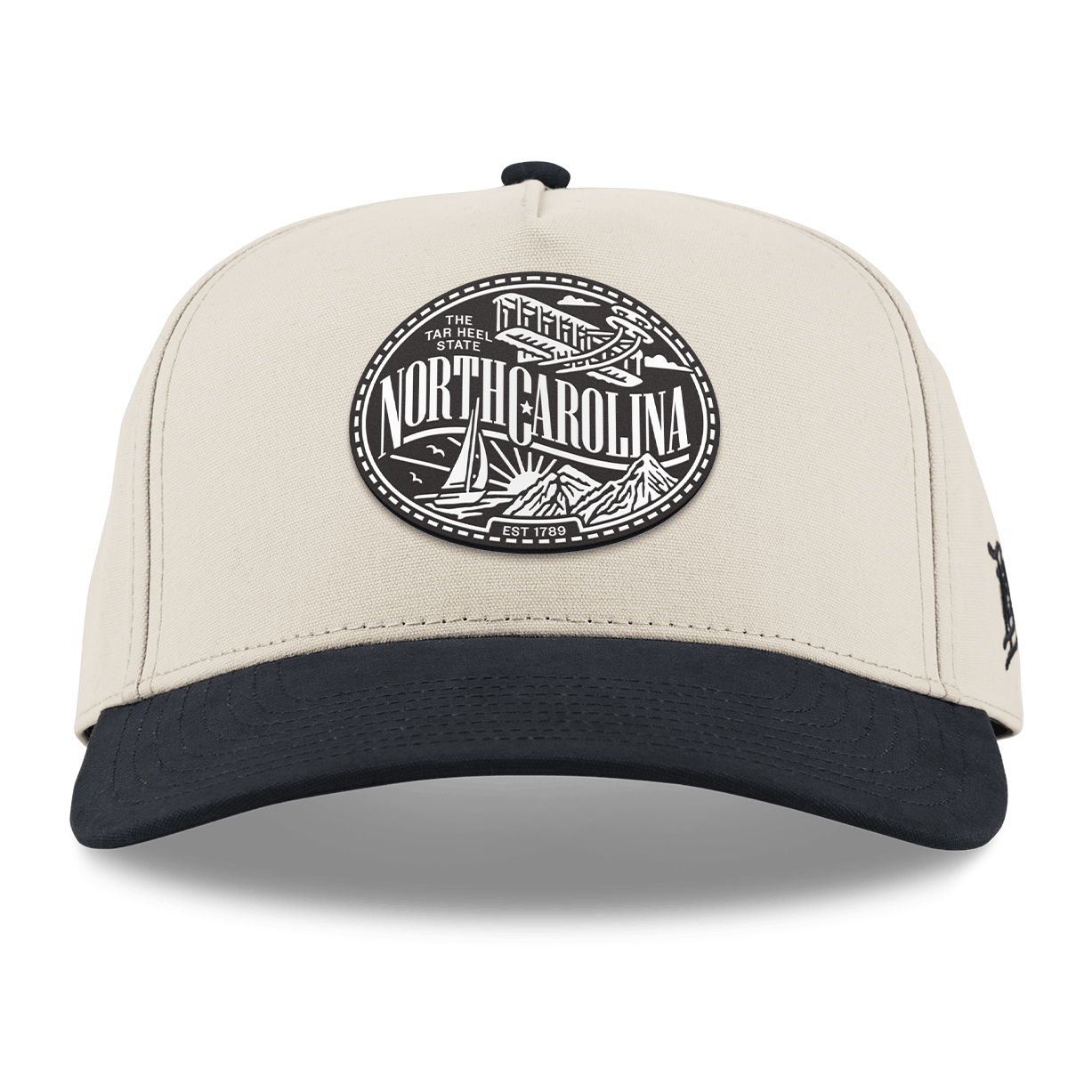 North Carolina Traveler Curved 5 Panel Canvas Beige/Vintage Black
