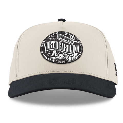 North Carolina Traveler Curved 5 Panel Canvas Beige/Vintage Black