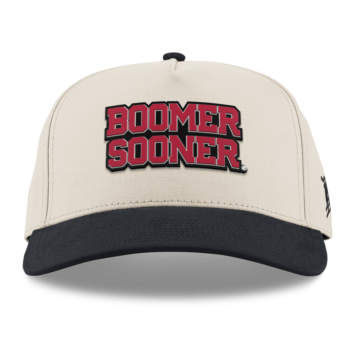 University of Oklahoma "Oklahoma Block" Curved 5 Panel Canvas Beige/Vintage Black