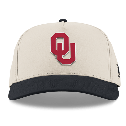 University of Oklahoma "Oklahoma Team Logo" Curved 5 Panel Canvas Beige/Vintage Black
