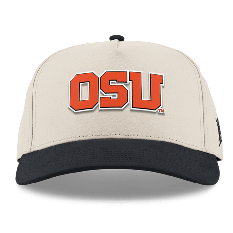 Oregon State University "Oregon State Block" Curved 5 Panel Canvas Beige/Vintage Black