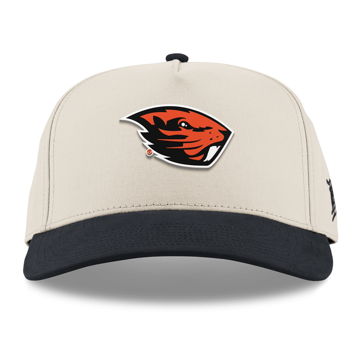 Oregon State University "Oregon State Team Logo" Curved 5 Panel Canvas Beige/Vintage Black