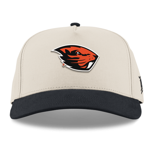 Oregon State University "Oregon State Team Logo" Curved 5 Panel Canvas Beige/Vintage Black