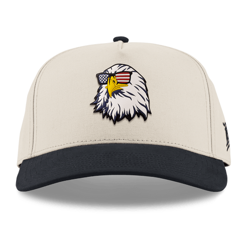 Party Eagle Curved 5 Panel Canvas Beige/Vintage Black