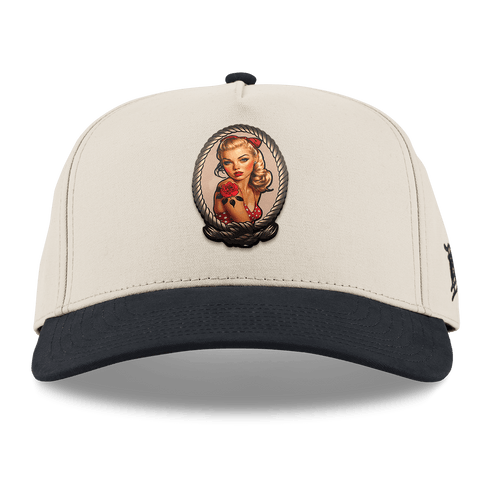 Portrait Piece Curved 5 Panel Canvas Beige/Vintage Black