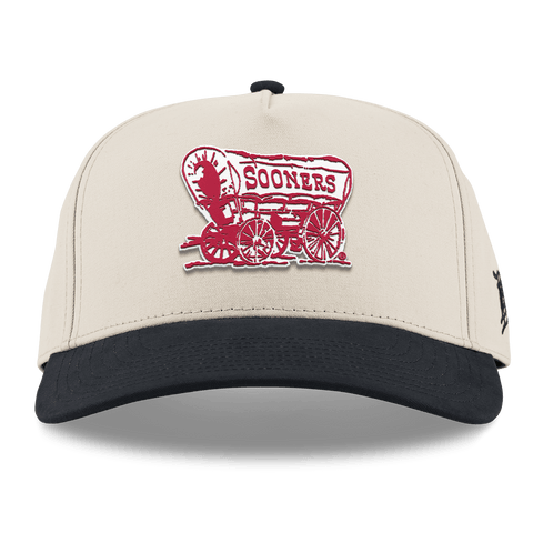 University of Oklahoma "Sooner Schooner" Curved 5 Panel Canvas Beige/Vintage Black