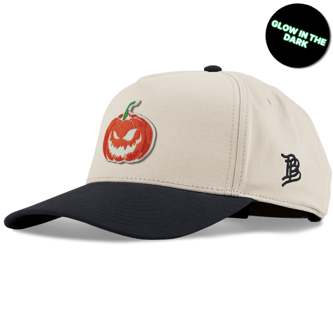 Jack-O-Lantern Glow Curved 5 Panel Canvas Beige/Vintage Black