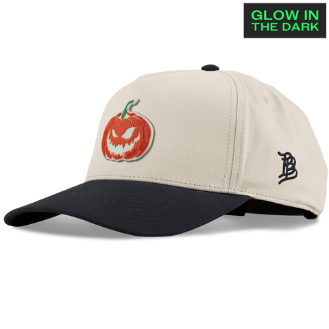 Jack-O-Lantern Glow Curved 5 Panel Canvas Beige/Vintage Black