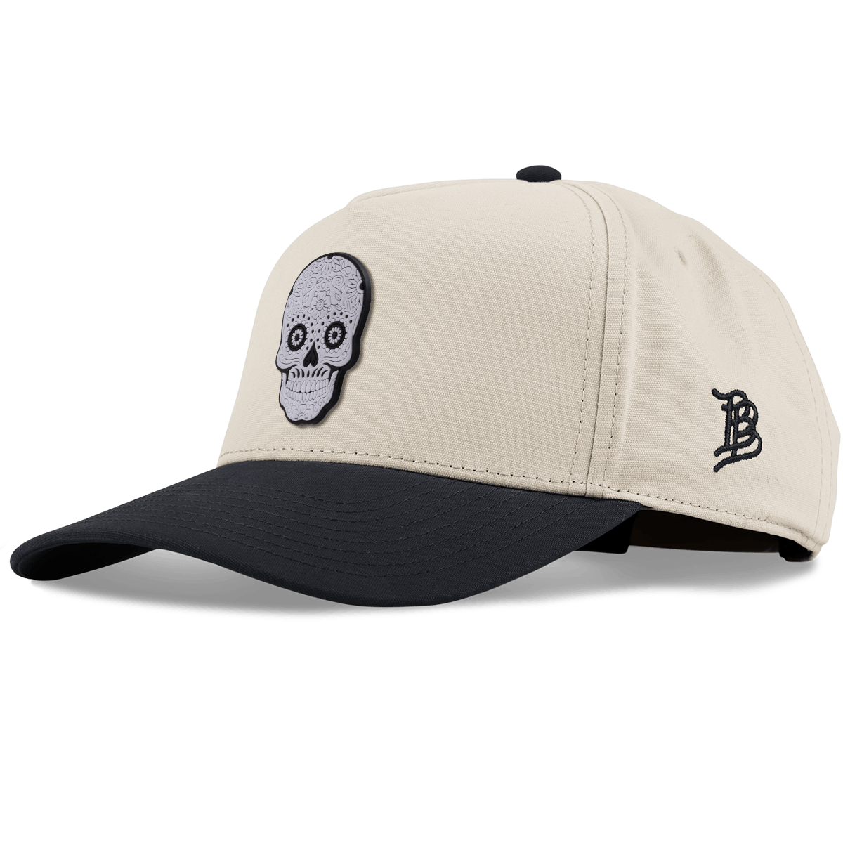 Sugur Skull PVC Curved 5 Panel Canvas Beige/Vintage Black