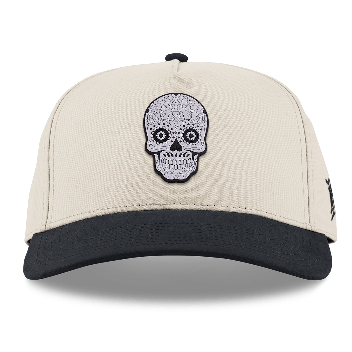 Sugur Skull PVC Curved 5 Panel Canvas Back Beige/Vintage Black